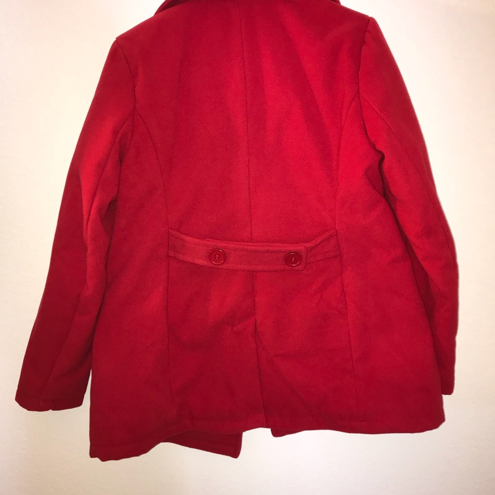 Red Pea Coat - Picture 5 of 6